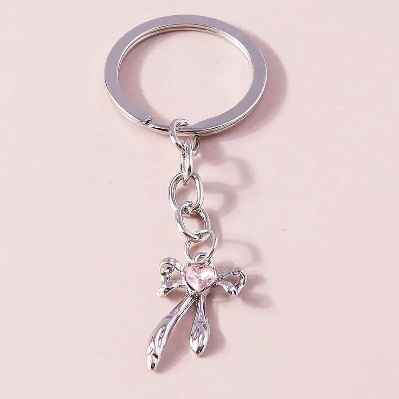 Pretty Crystal Bowknot Keychain Heart Keyring Pendants for Key Holder Women Girls Handbag Charms Decor DIY Jewelry Accessories Pretty Crystal Bowknot Keychain Heart Keyring Pendants for Key Holder Women Girls Handbag Charms Decor DIY Jewelry Accessories